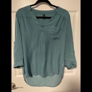 Teal Blue Sheer Tunic
